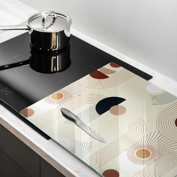 Chopping board glass Boho shapes geometry