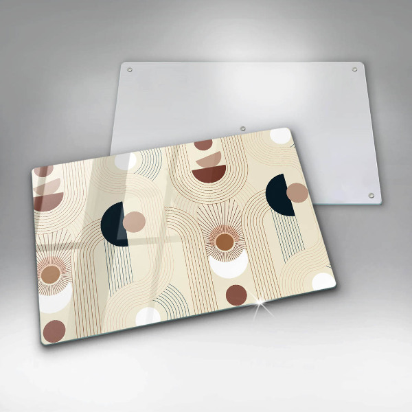 Chopping board glass Boho shapes geometry