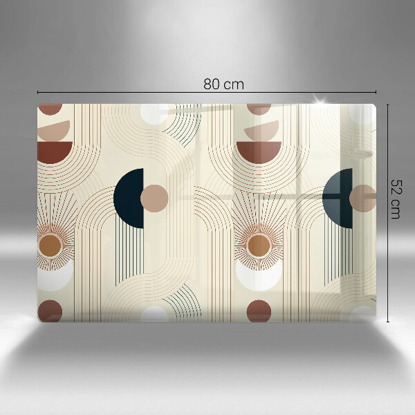 Chopping board glass Boho shapes geometry