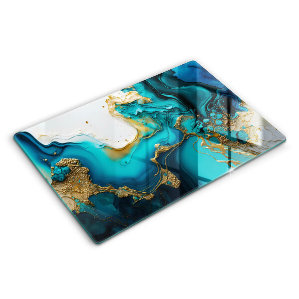 Chopping board Turquoise abstraction