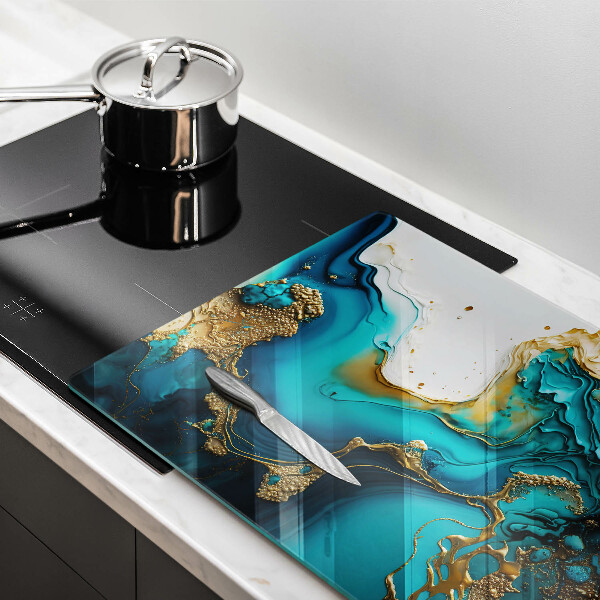 Chopping board Turquoise abstraction