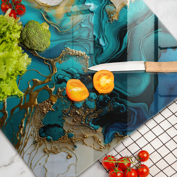 Chopping board Turquoise abstraction