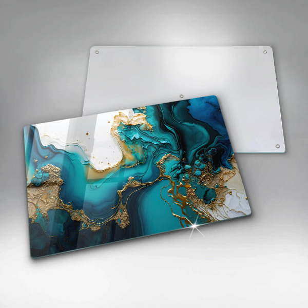 Chopping board Turquoise abstraction