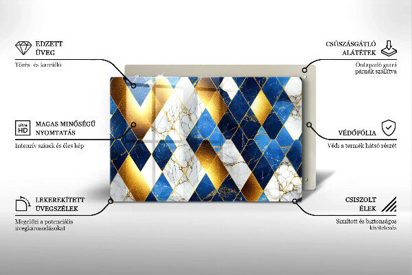 Chopping board Golden Rombs Marble