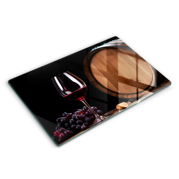 Chopping board A barrel of wine glass