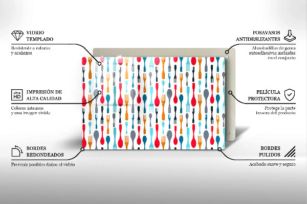 Chopping board glass Spoon illustration