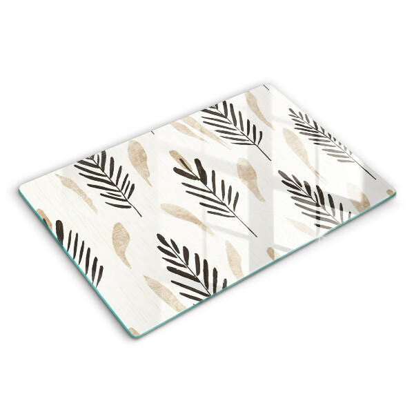 Chopping board glass Boho plants