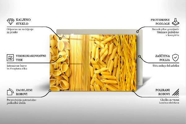 Chopping board glass Pasta