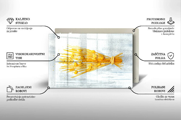 Chopping board glass Pasta