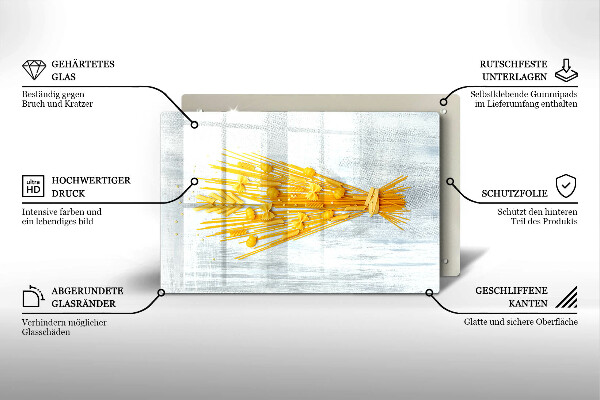 Chopping board glass Pasta