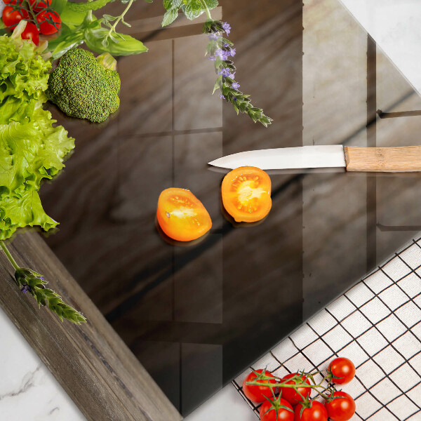 Chopping board glass Green herbs