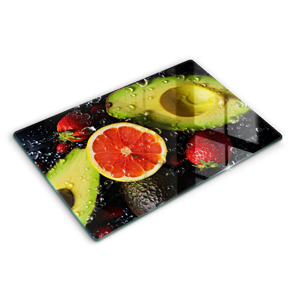 Chopping board glass Fruits and vegetables