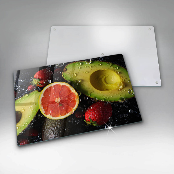 Chopping board glass Fruits and vegetables