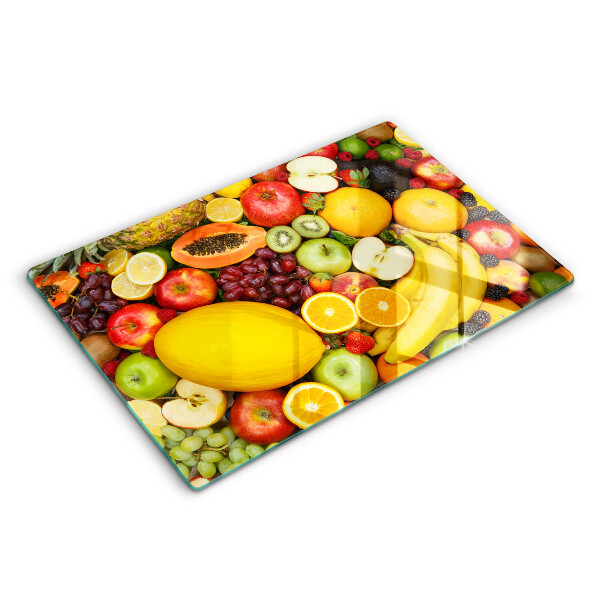 Chopping board glass Fruit collection