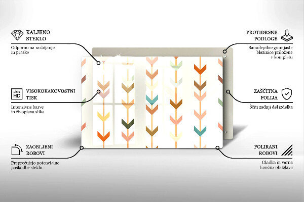 Chopping board glass Geometric elements