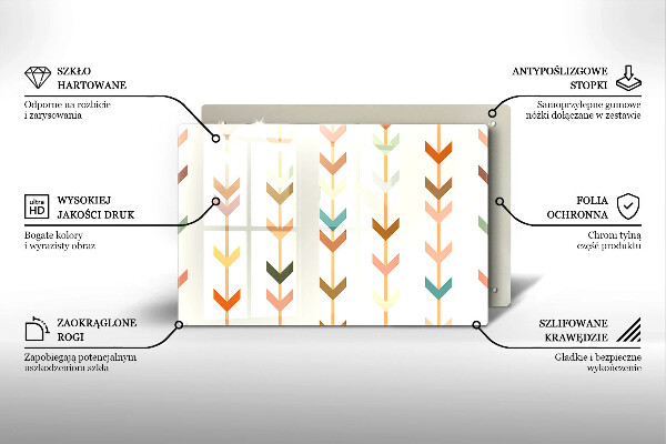 Chopping board glass Geometric elements