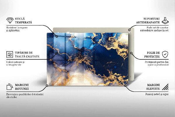 Chopping board glass Marble abstraction