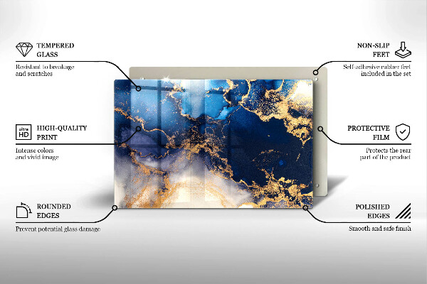 Chopping board glass Marble abstraction