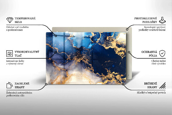 Chopping board glass Marble abstraction