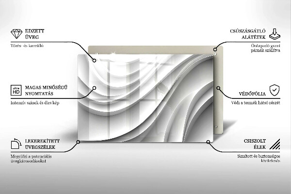 Chopping board glass Geometric lines