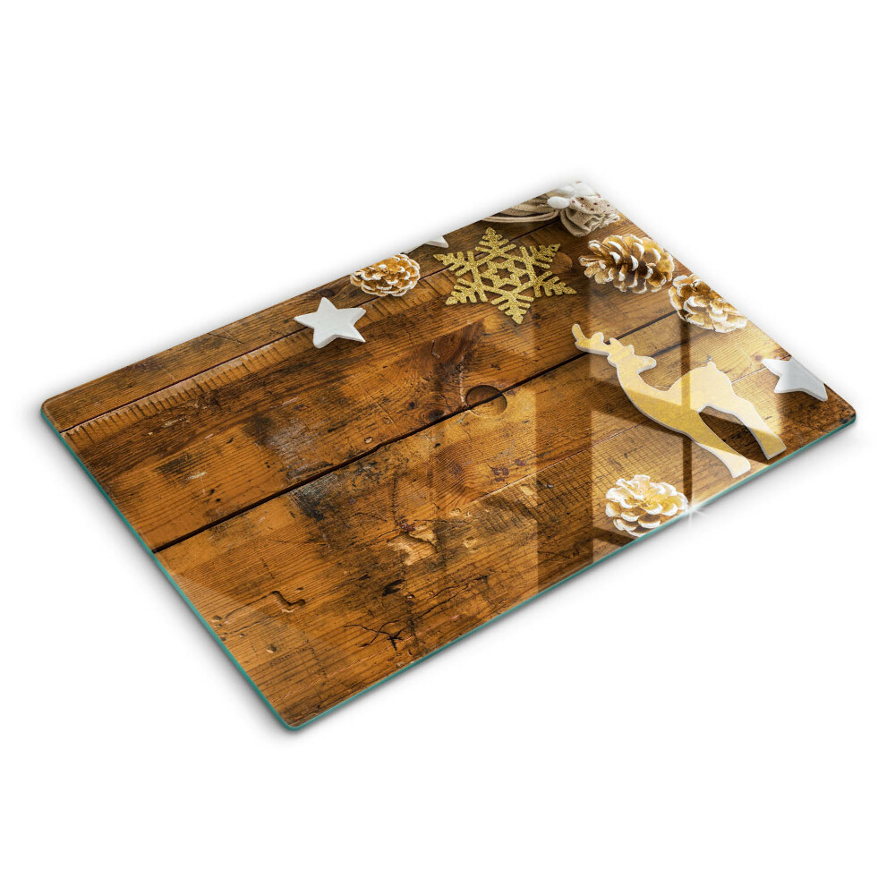 Chopping board glass Christmas decorations
