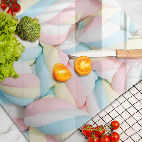 Chopping board glass Colorful foams