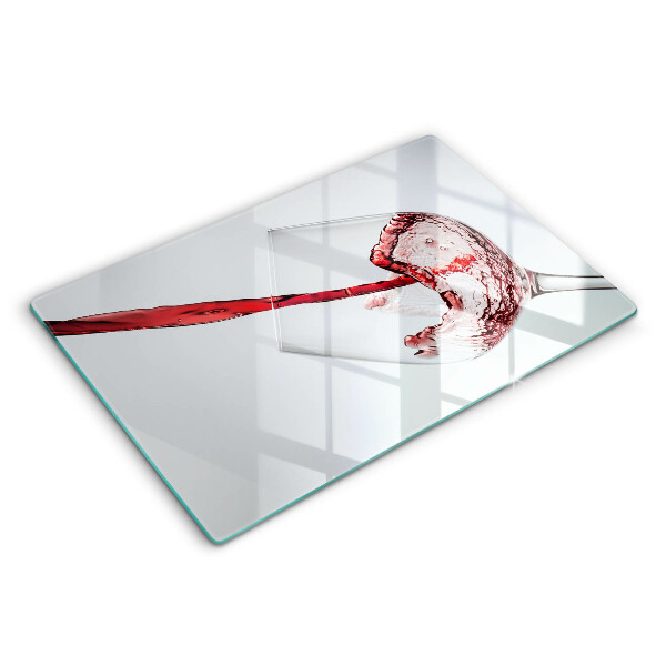 Chopping board glass Red wine