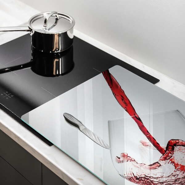 Chopping board glass Red wine