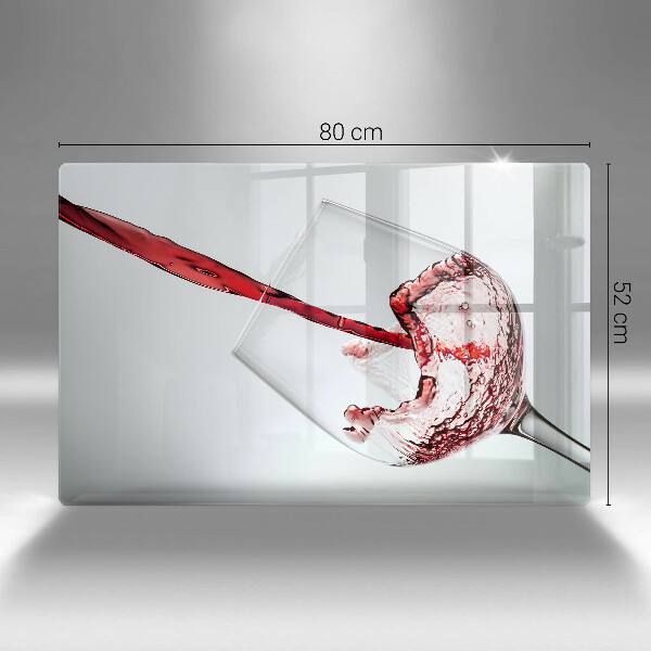 Chopping board glass Red wine
