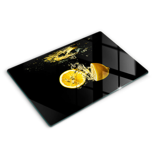 Glass kitchen board Juicy lemon fruit