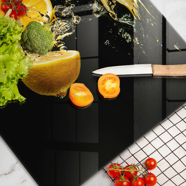 Glass kitchen board Juicy lemon fruit