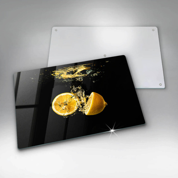 Glass kitchen board Juicy lemon fruit