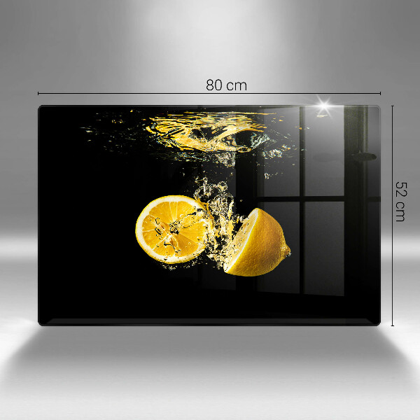 Glass kitchen board Juicy lemon fruit