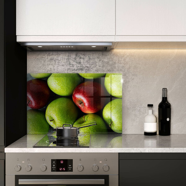 Chopping board glass Juicy apples