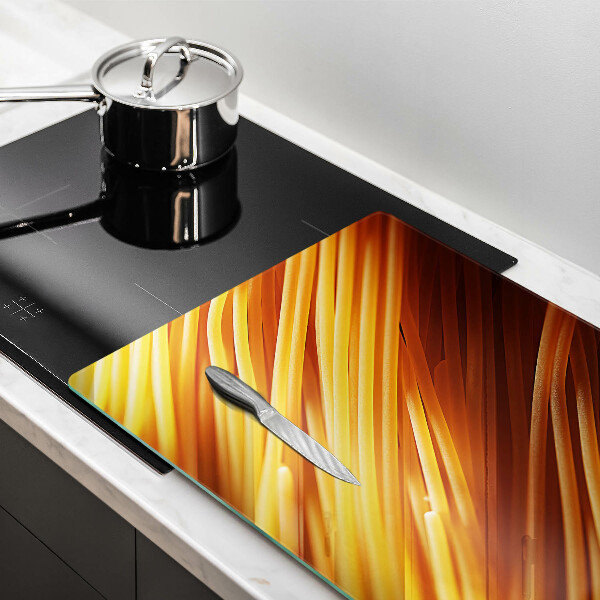 Chopping board glass Spaghetti pasta