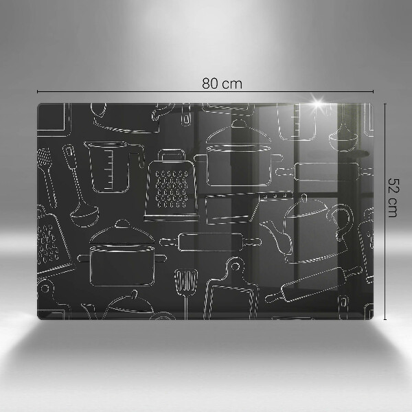 Chopping board glass Drawing kitchen accessories