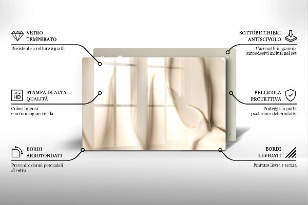 Chopping board glass Ice cream