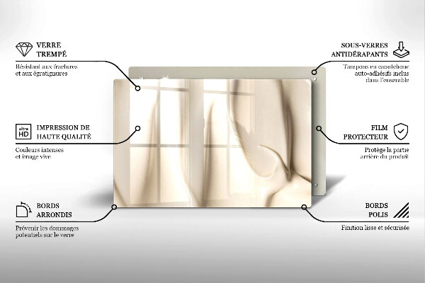 Chopping board glass Ice cream