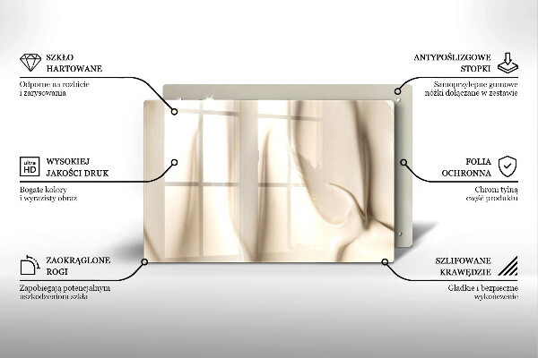 Chopping board glass Ice cream