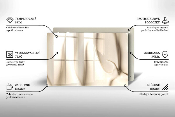 Chopping board glass Ice cream