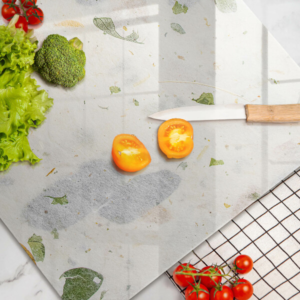 Chopping board glass Falling leaves