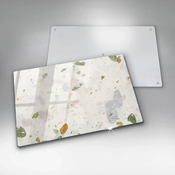Chopping board glass Falling leaves