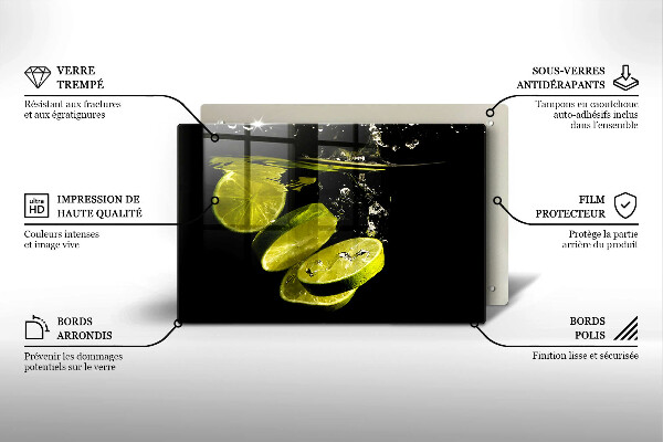 Chopping board Lime in water