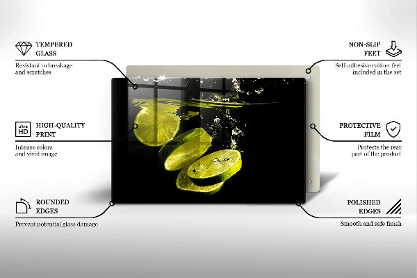 Chopping board Lime in water