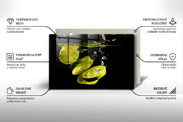 Chopping board Lime in water