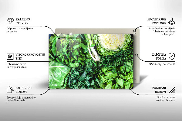 Chopping board Green vegetables