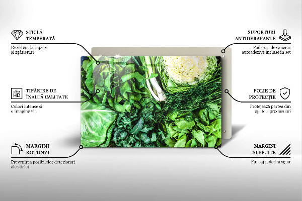 Chopping board Green vegetables