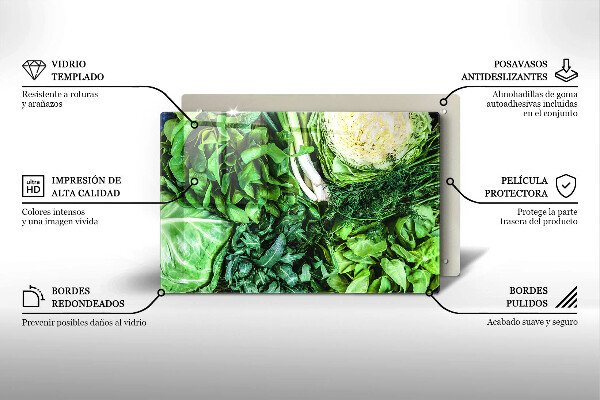 Chopping board Green vegetables