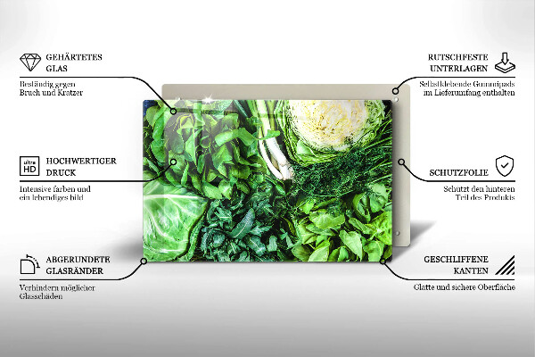 Chopping board Green vegetables