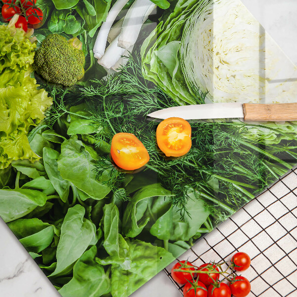 Chopping board Green vegetables